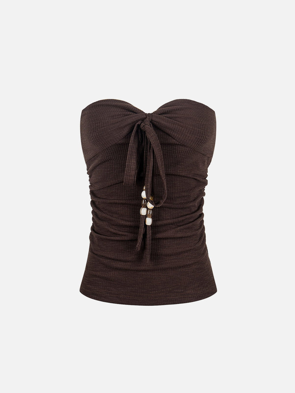 Aelfric Eden Ruched Tie Front Tube Top