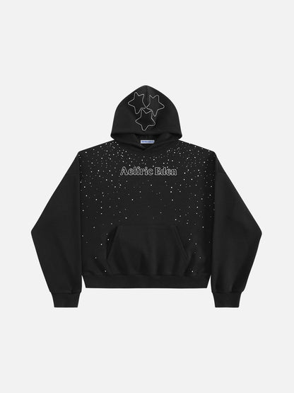 Aelfric Eden Boxy Rhinestone Star Pullover Hoodie