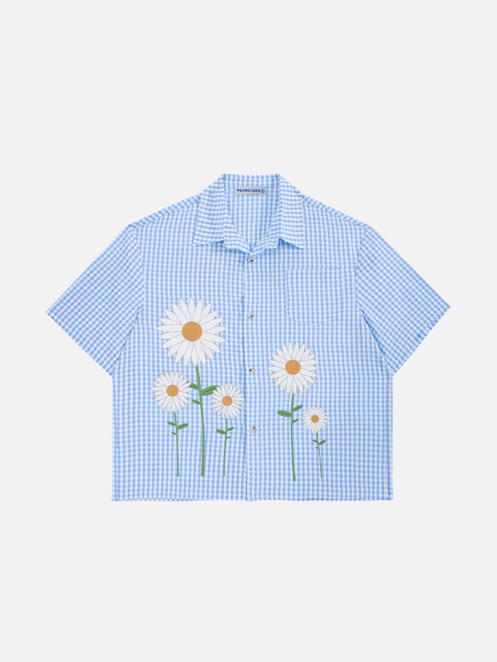 Aelfric Eden Boxy Daisy Gingham Short Sleeve Shirt