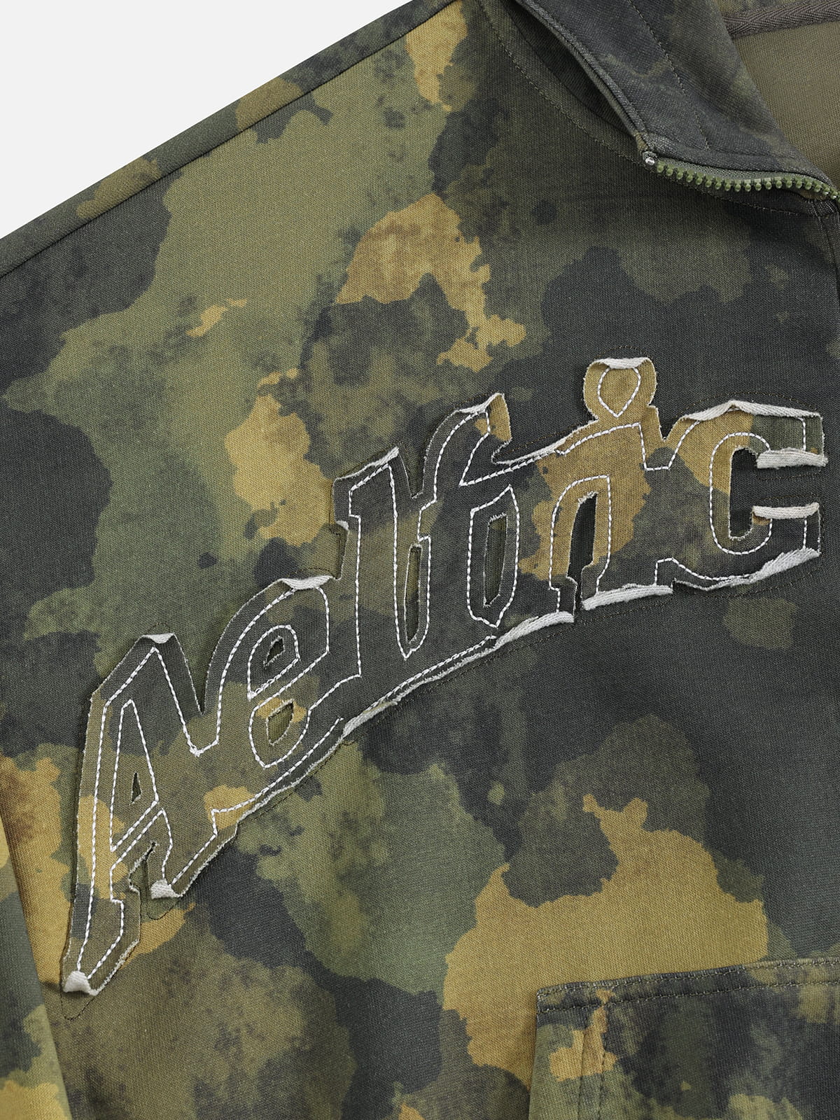 Aelfric Eden Boxy CAMO Embroidered Zip Up Hoodie