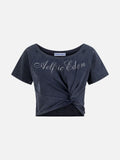 Aelfric Eden Pleated Script Baby Tee