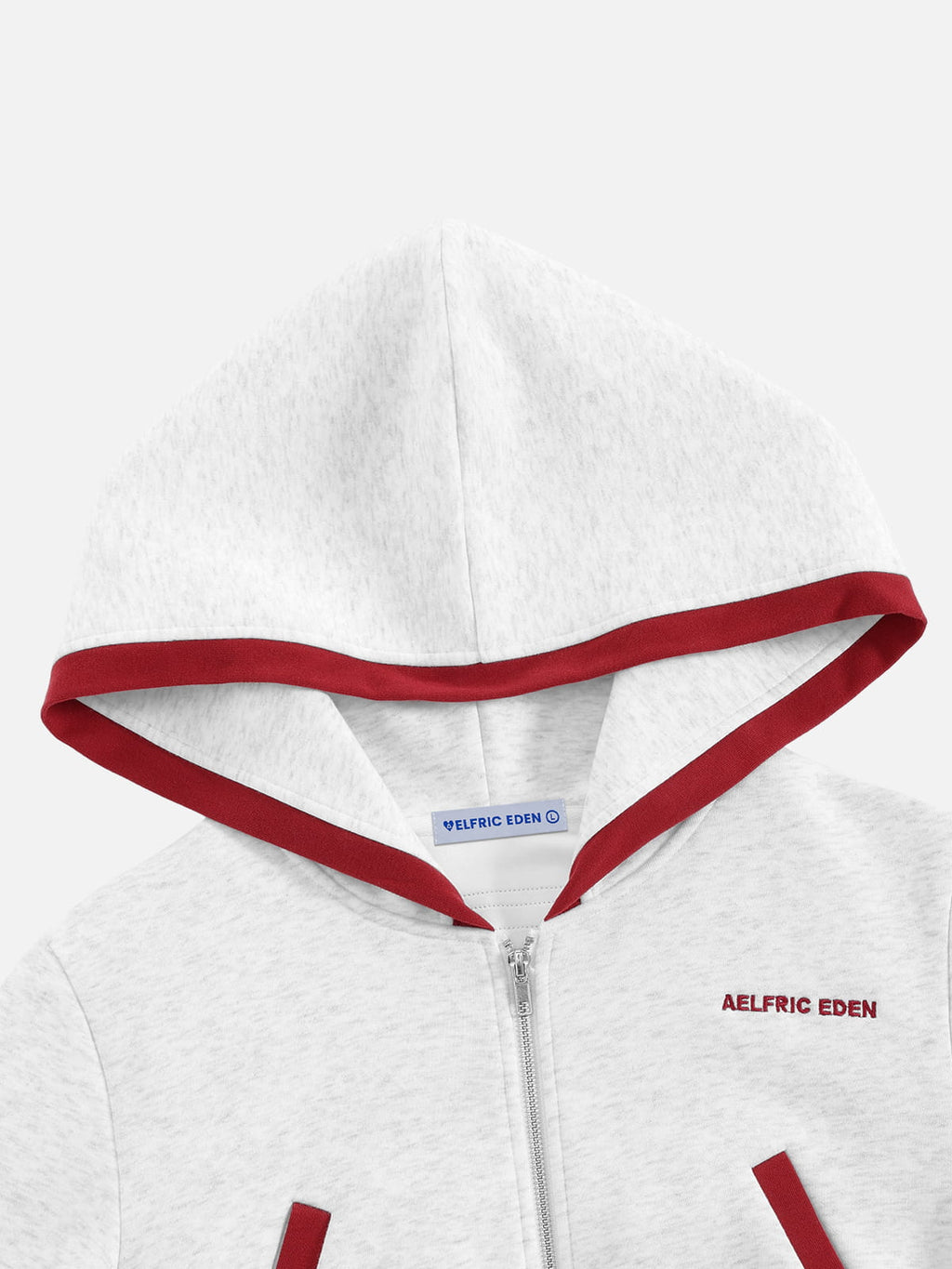 Aelfric Eden Cropped Contrast Stripe Zip Up Hoodie