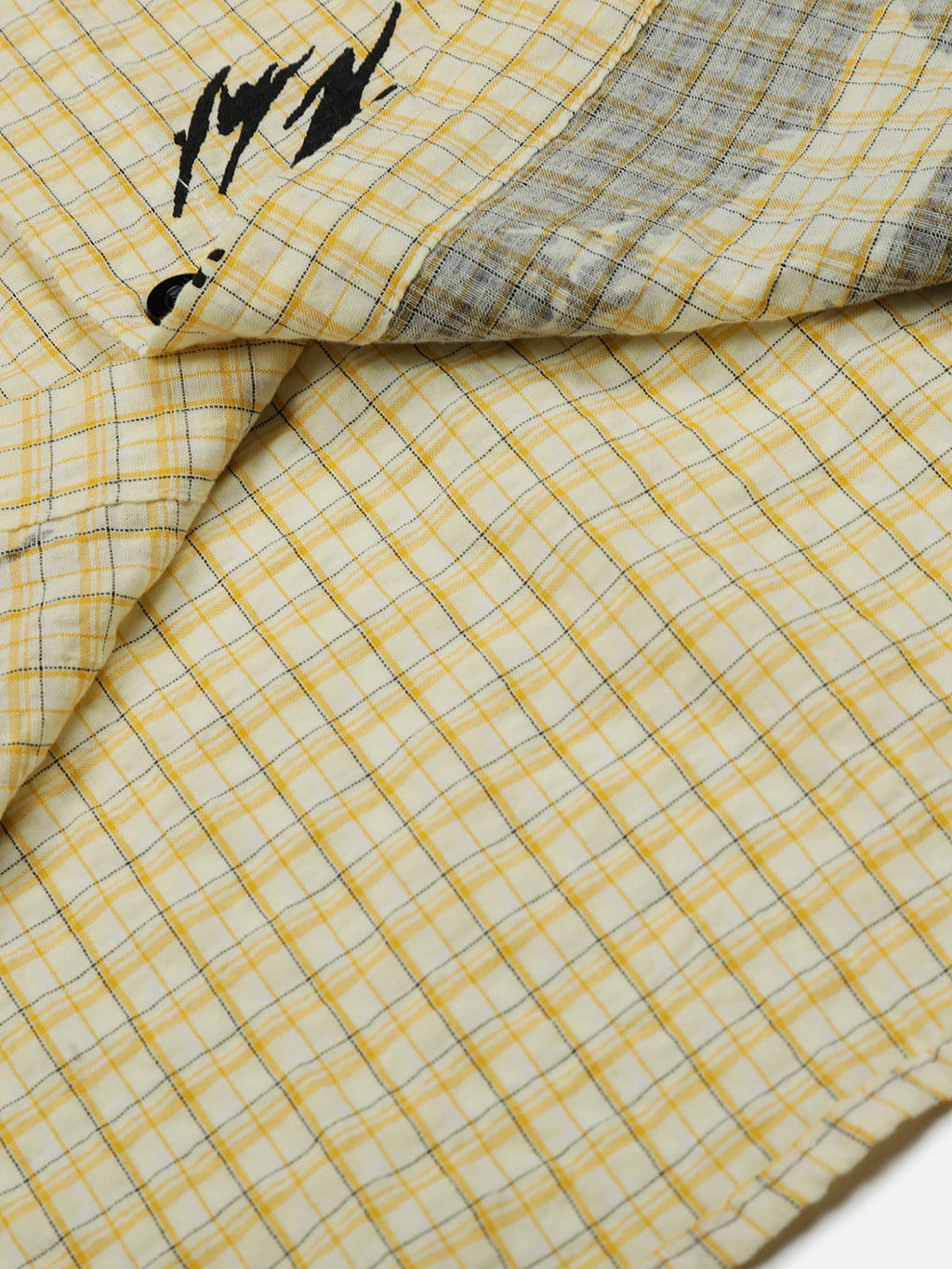 Aelfric Eden Cat Sketch Plaid Short Sleeve Shirt