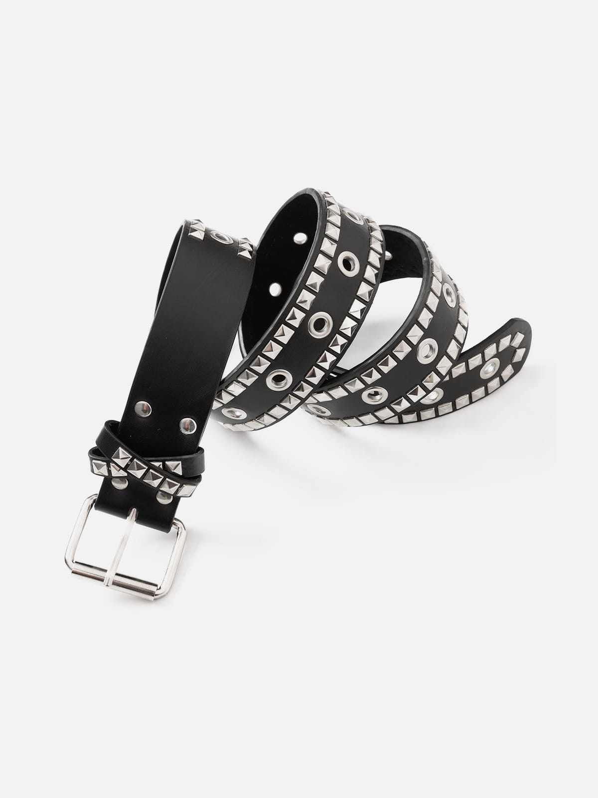 Studded Double Row Grommet Belt
