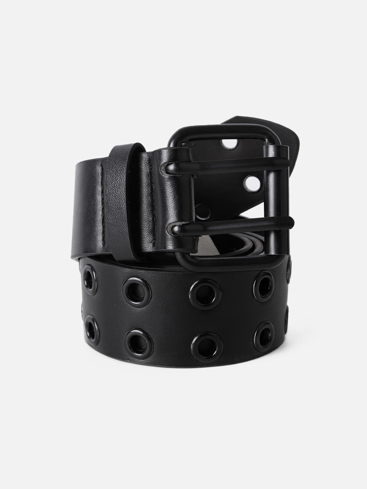 Allover Grommet Double Prong Belt