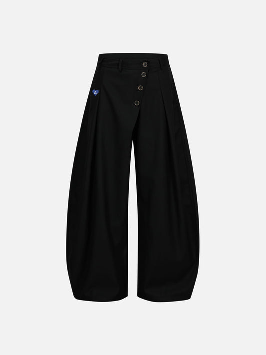 Aelfric Eden Asymmetric Button Baggy Barrel Pants