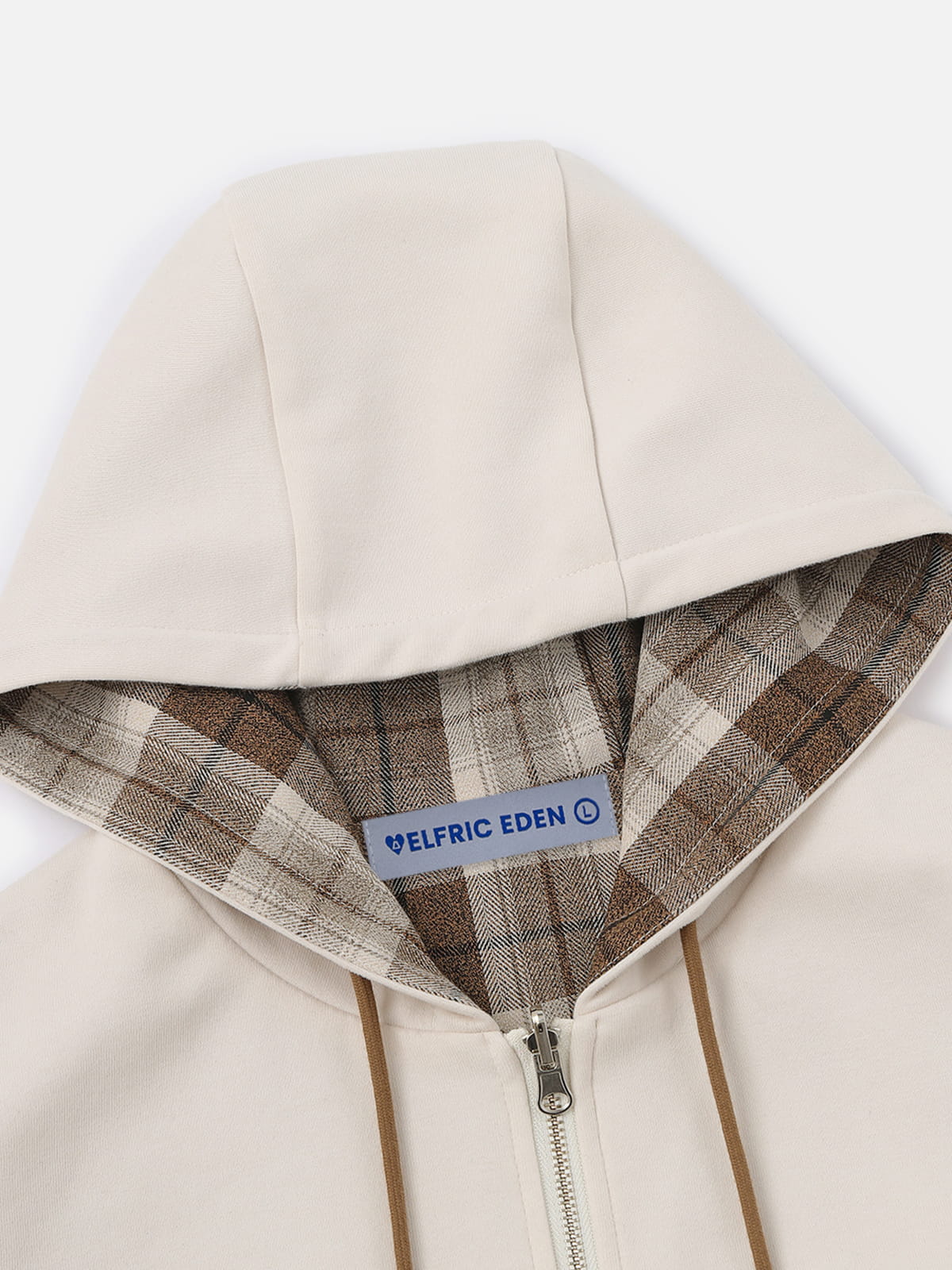 Aelfric Eden Boxy Reversible Plaid Zip Up Hoodie
