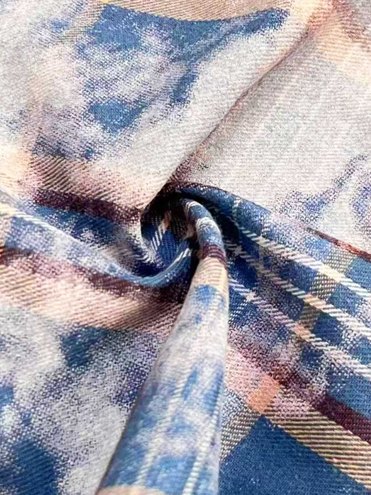 Cloud Plaid Square Scarf