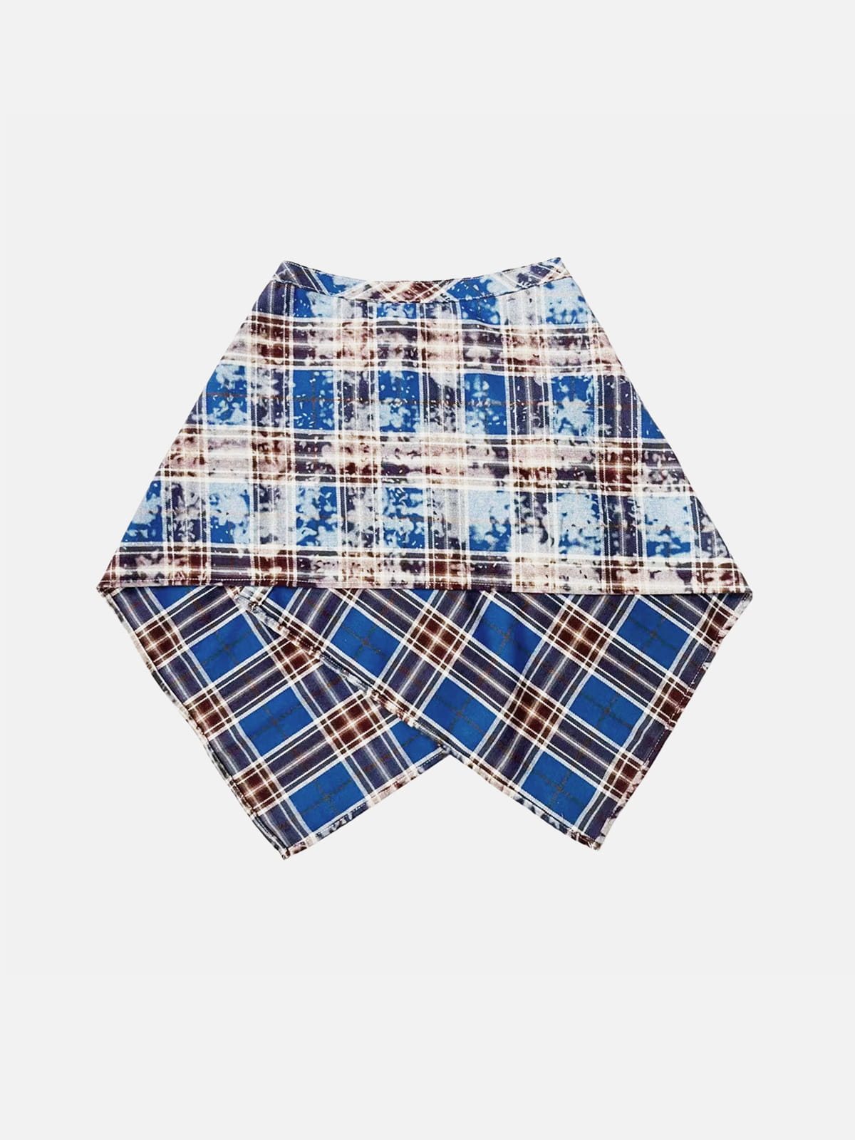 Washed Plaid Tie Waist Apron
