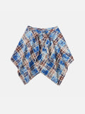 Washed Plaid Tie Waist Apron