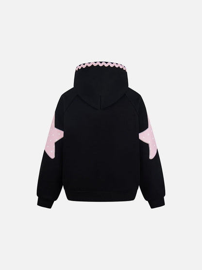Aelfric Eden Hair Clip Applique Zip Up Hoodie