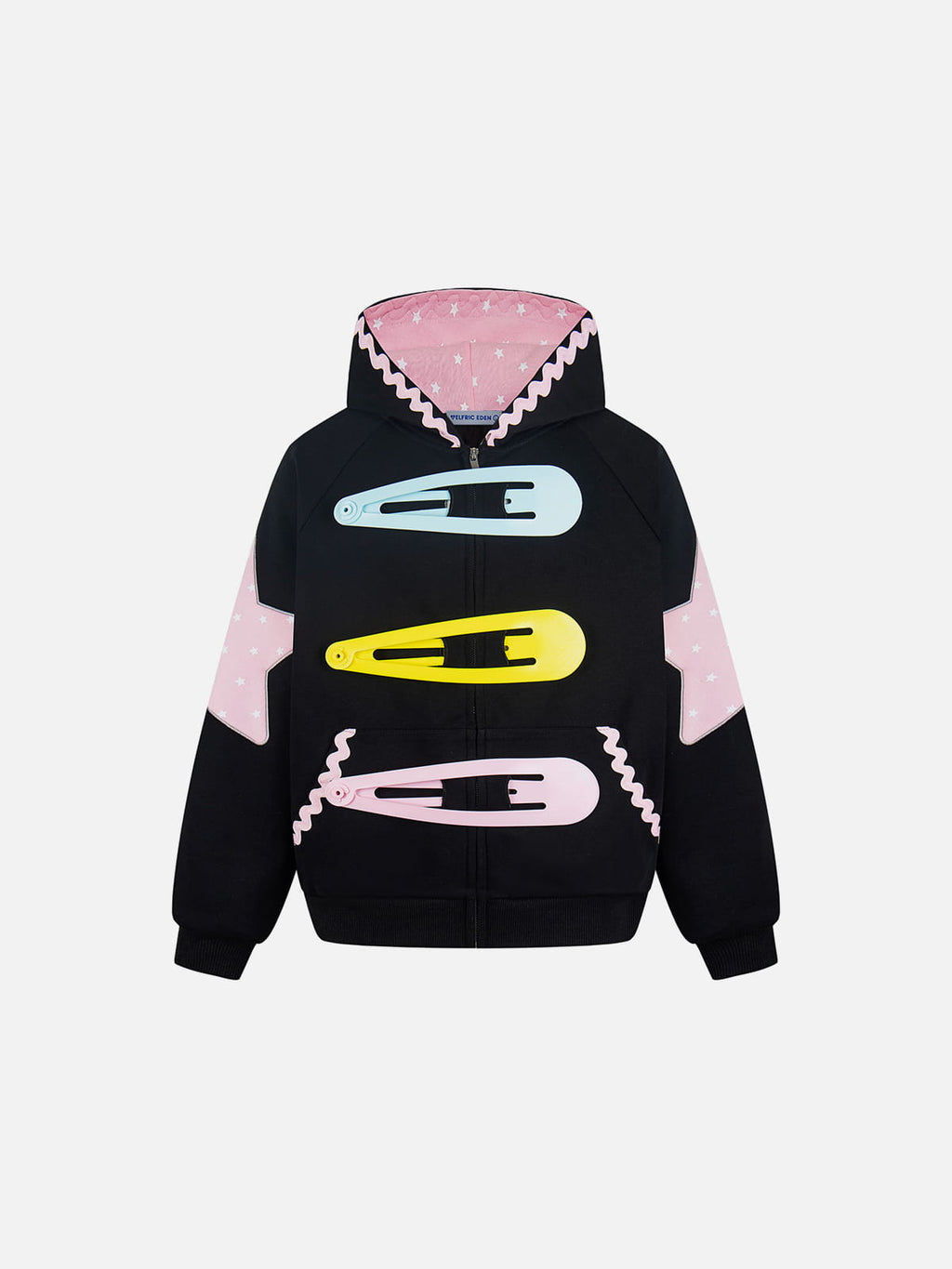 Aelfric Eden Hair Clip Applique Zip Up Hoodie