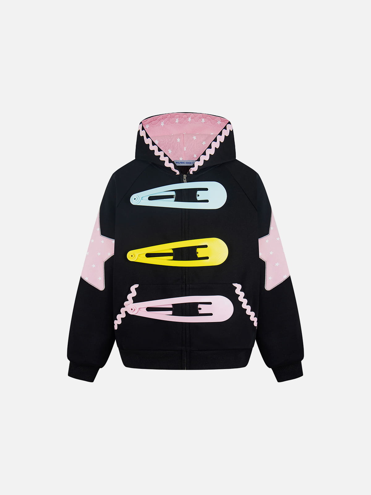 Aelfric Eden Hair Clip Applique Zip Up Hoodie