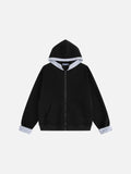 Aelfric Eden Plaid Trim Zip Up Hoodie