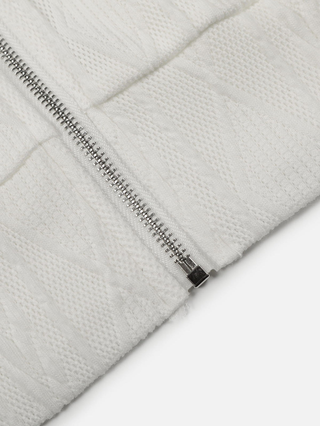 Aelfric Eden Boxy Cable Knit Zip Up Hoodie