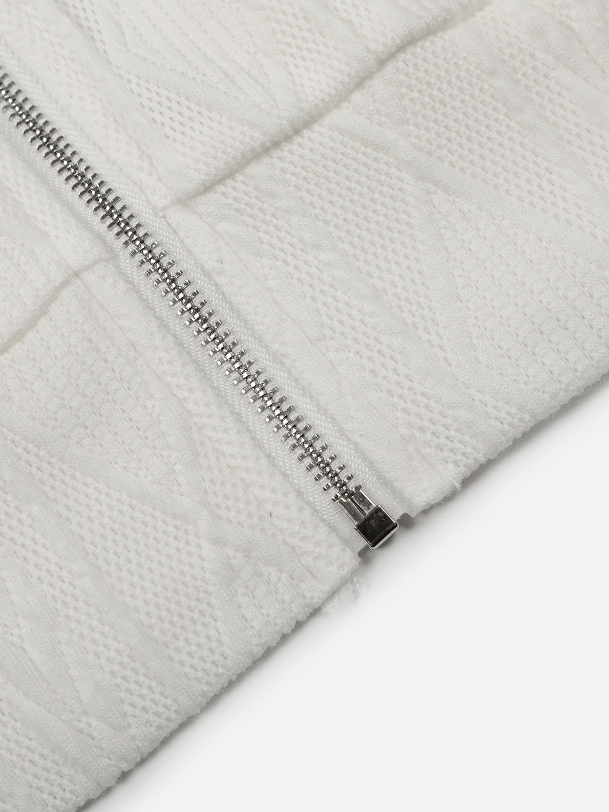 Aelfric Eden Boxy Cable Knit Zip Up Hoodie