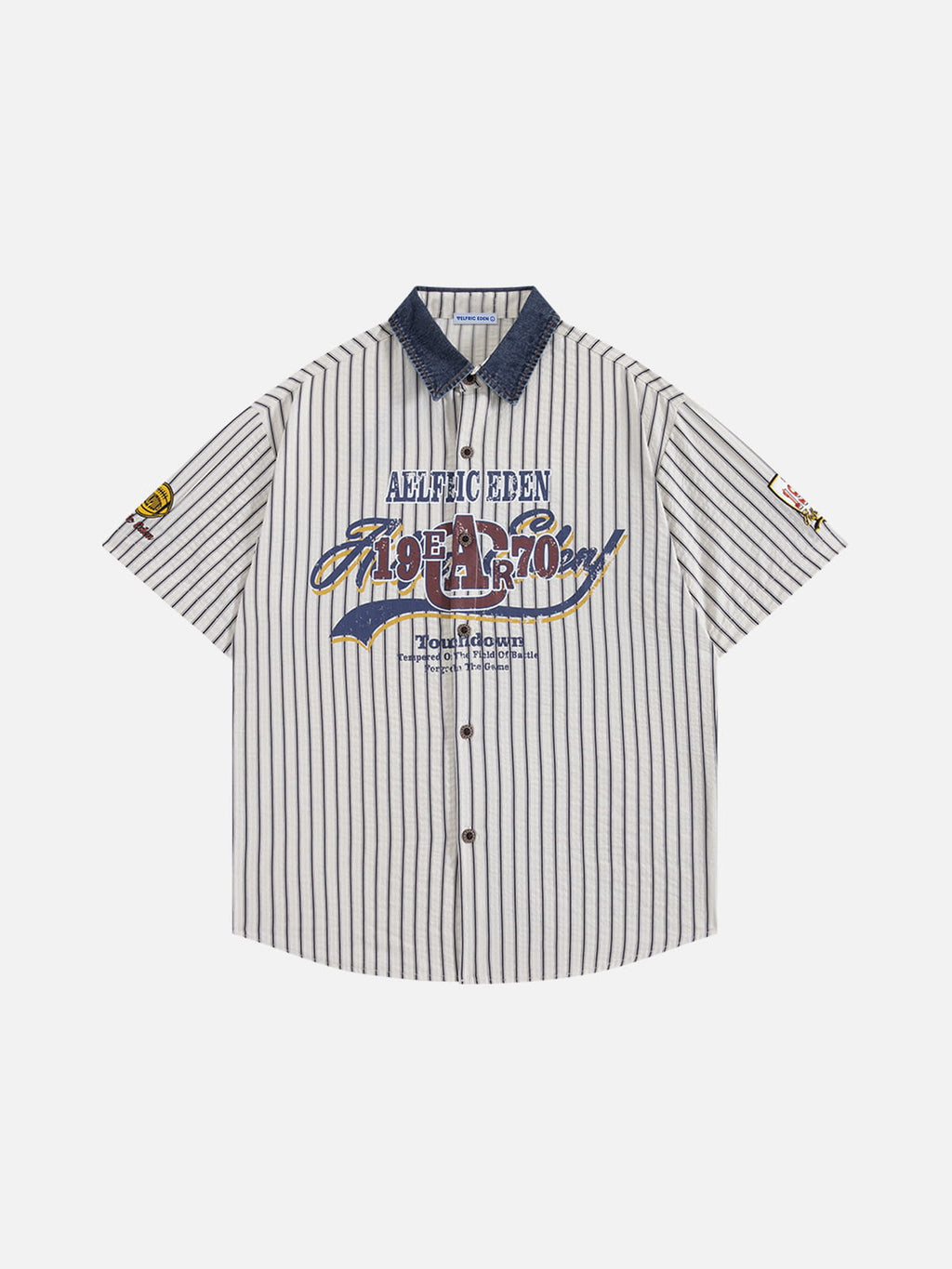 Aelfric Eden Stripe Patch Short Sleeve Shirt