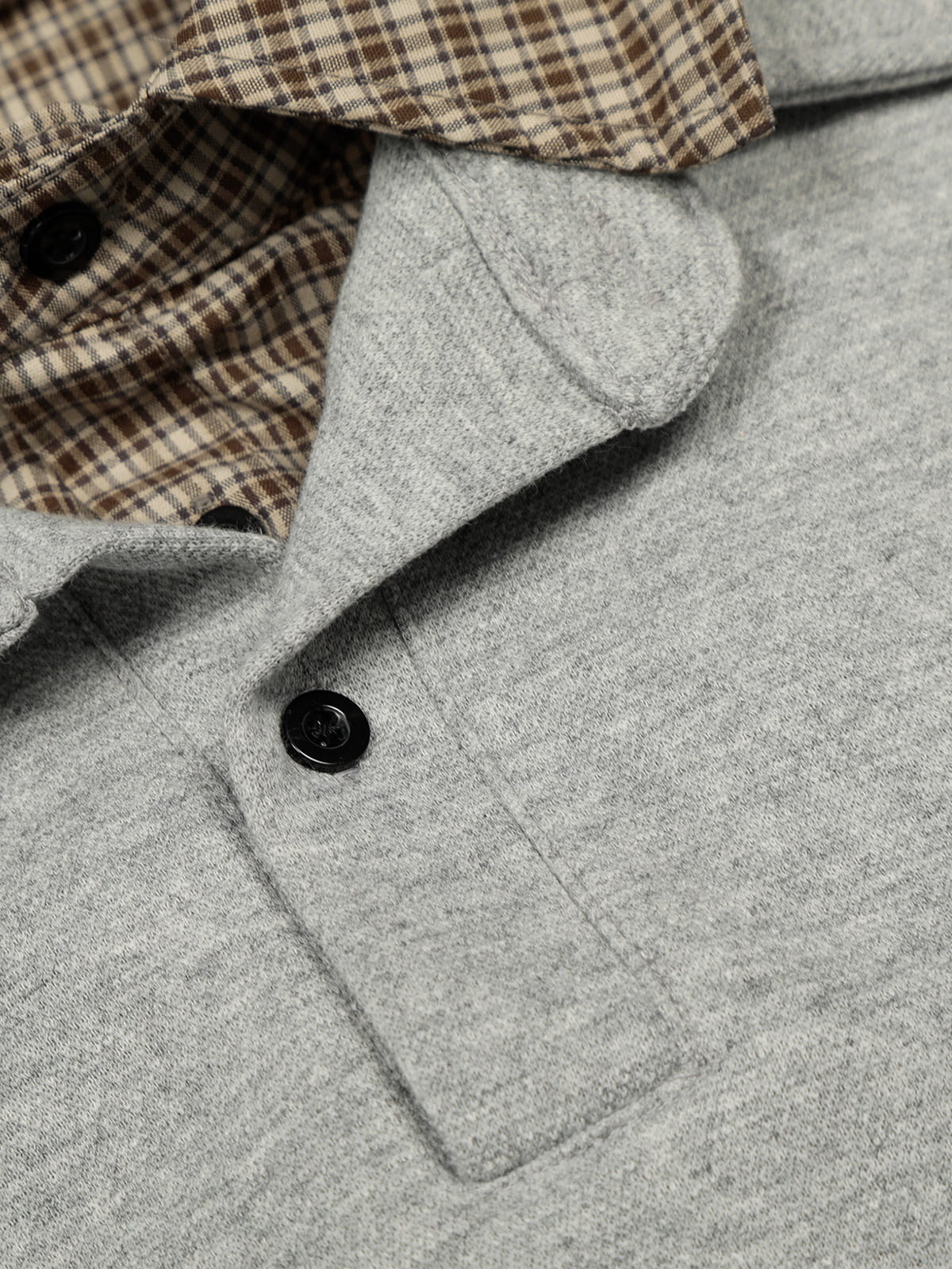 Aelfric Eden Boxy Plaid Collar Sweatshirt