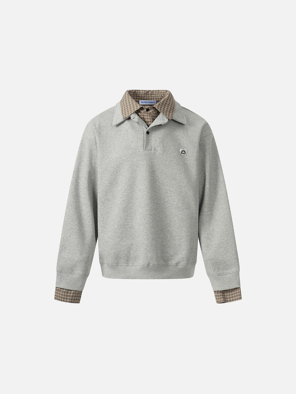 Aelfric Eden Boxy Plaid Collar Sweatshirt