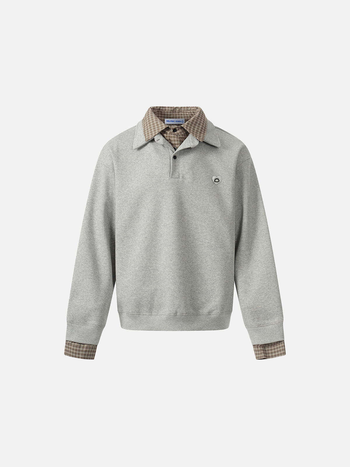 Aelfric Eden Boxy Plaid Collar Sweatshirt