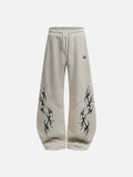 Aelfric Eden Thorn Print Baggy Barrel Sweatpants