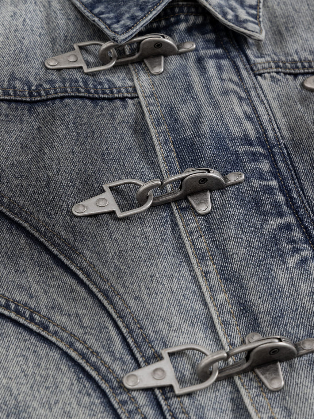 Aelfric Eden Super Boxy Fireman Clasp Denim Vest