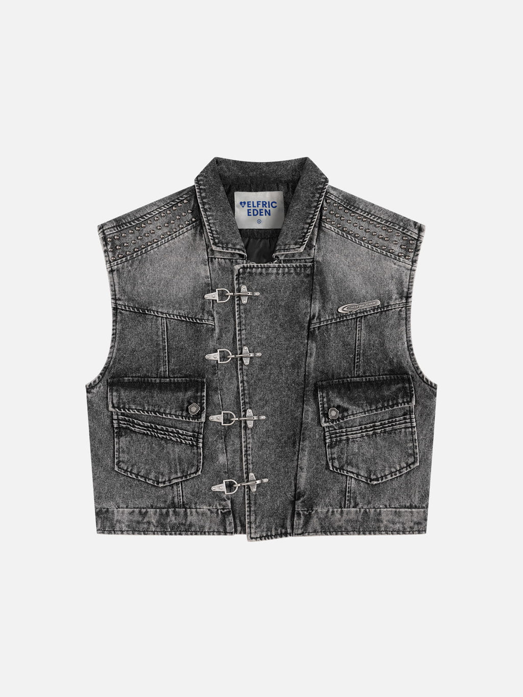 Aelfric Eden Super Boxy Fireman Clasp Denim Vest