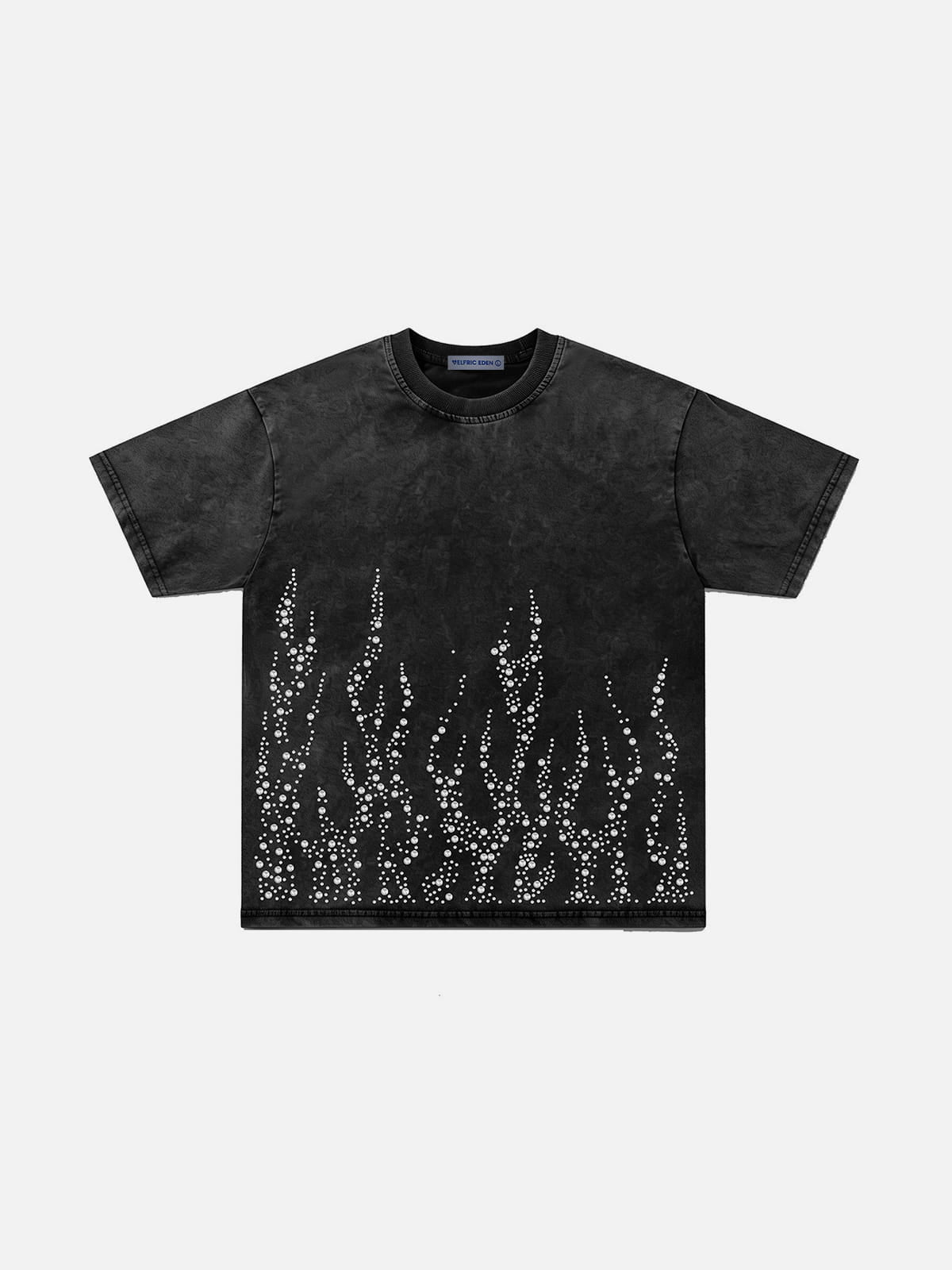 Aelfric Eden Rhinestone-Effect Flame Tee