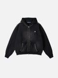 Aelfric Eden Distressed Rhinestone Zip Up Hoodie