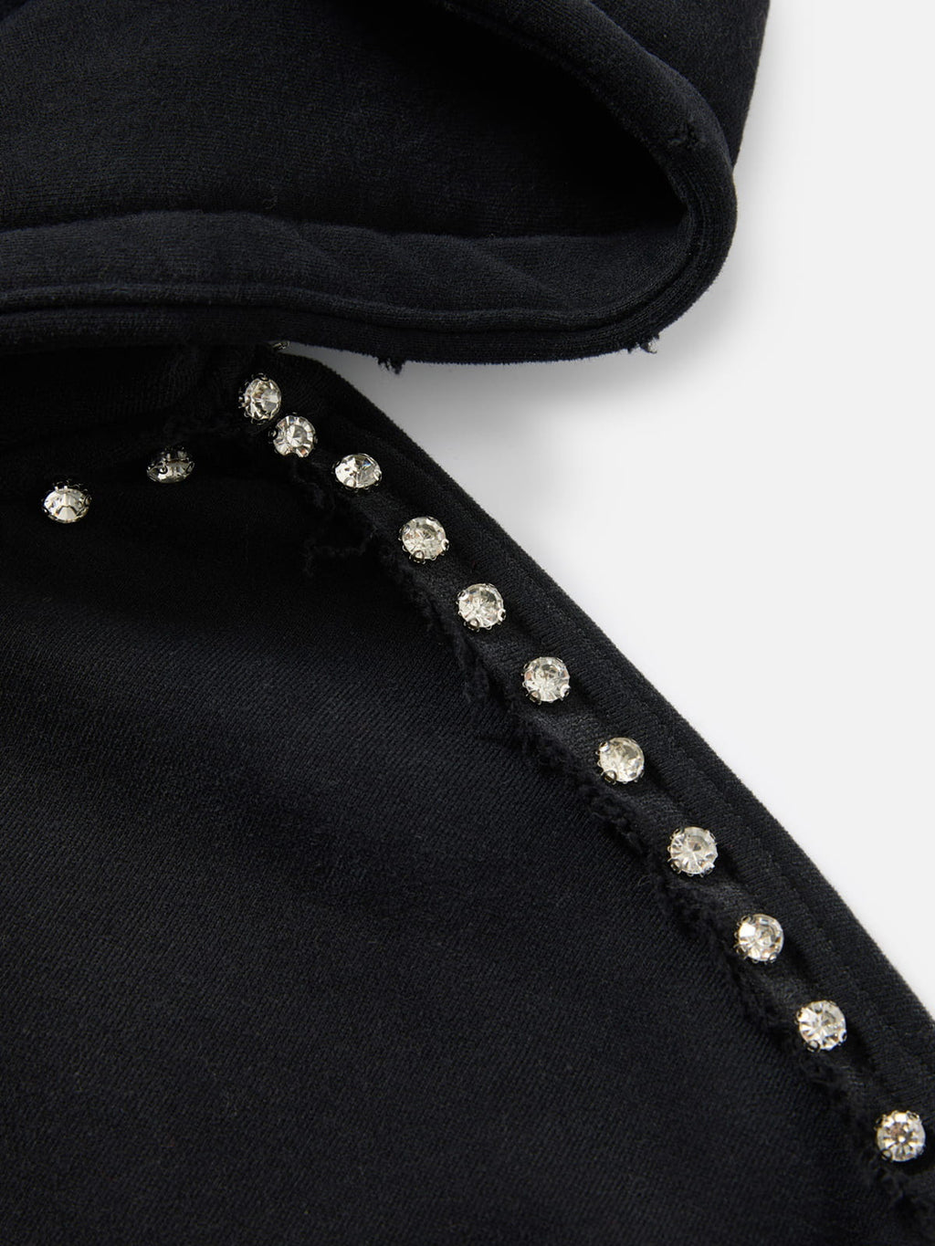 Aelfric Eden Distressed Rhinestone Zip Up Hoodie