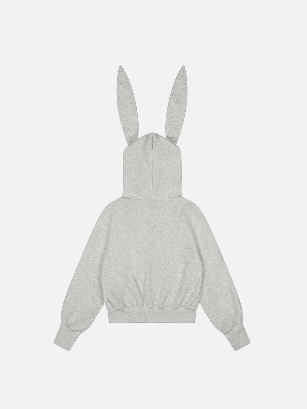Aelfric Eden Rhinestone Bunny Ear Cropped Zip Up Hoodie