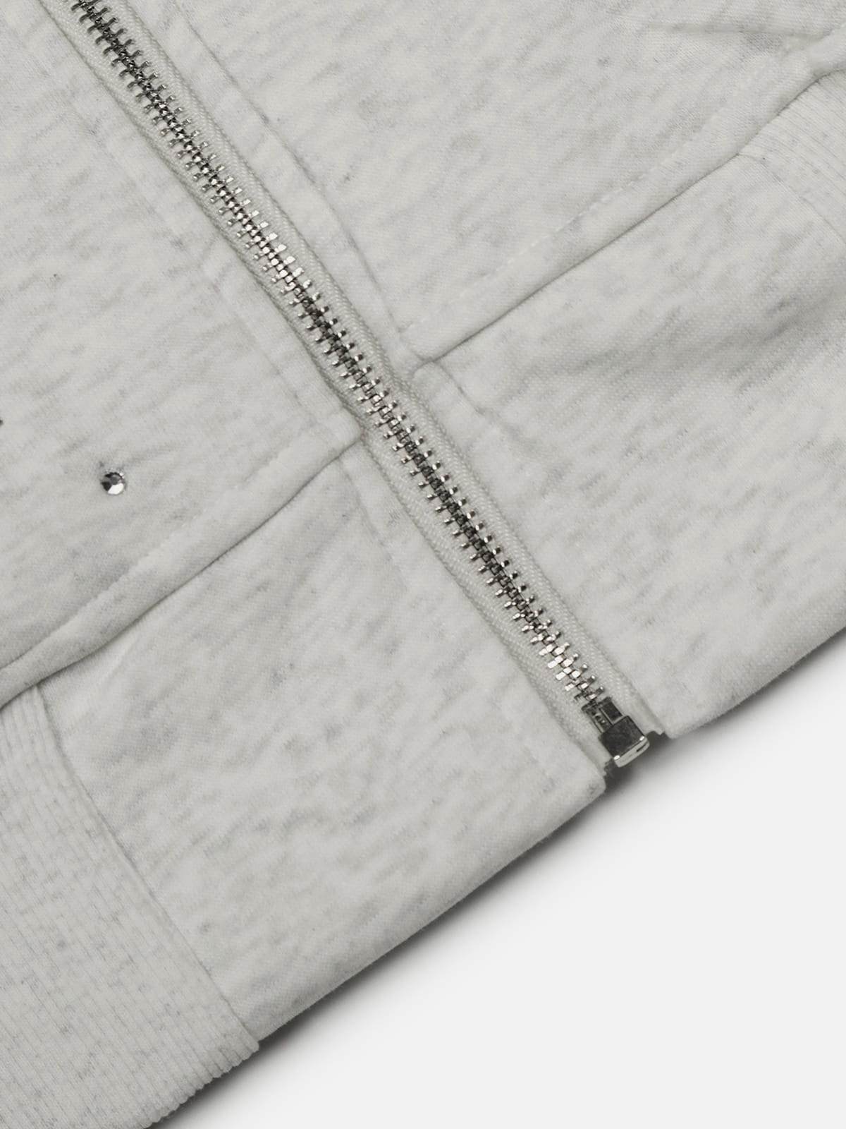 Aelfric Eden Rhinestone Bunny Ear Cropped Zip Up Hoodie