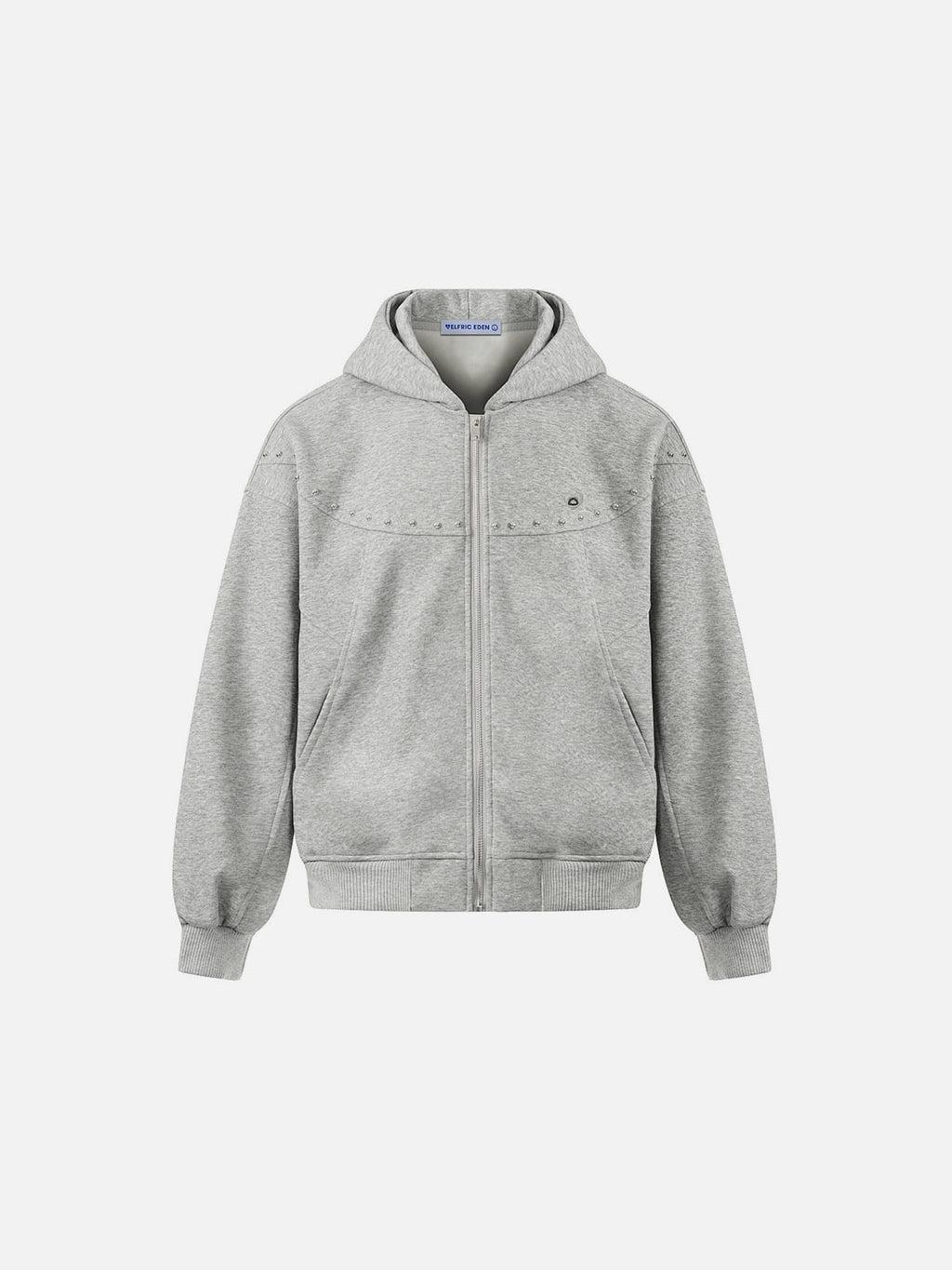 Aelfric Eden Boxy Studded Zip Up Hoodie