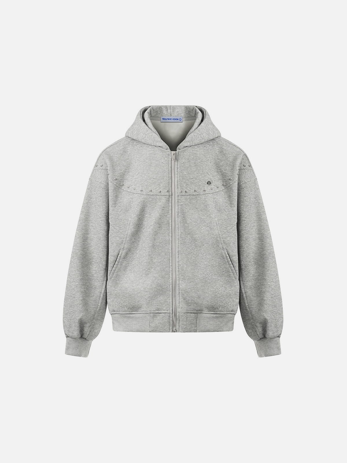 Aelfric Eden Boxy Studded Zip Up Hoodie