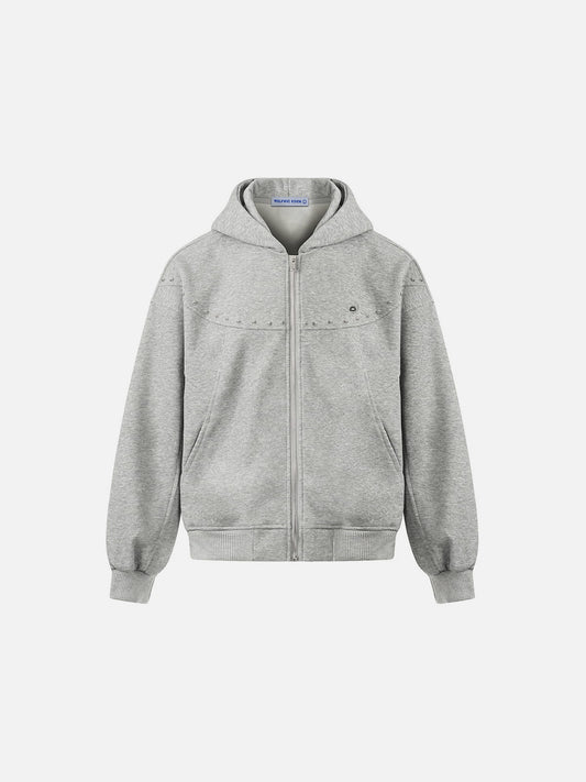 Aelfric Eden Boxy Studded Zip Up Hoodie