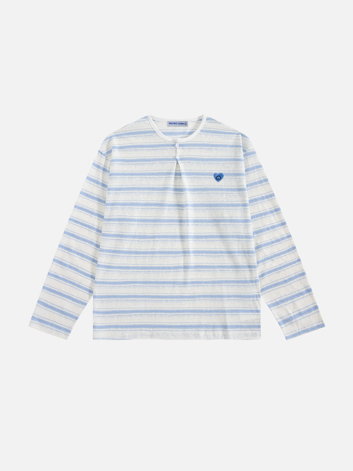 Aelfric Eden Striped Henley Long Sleeve Tee