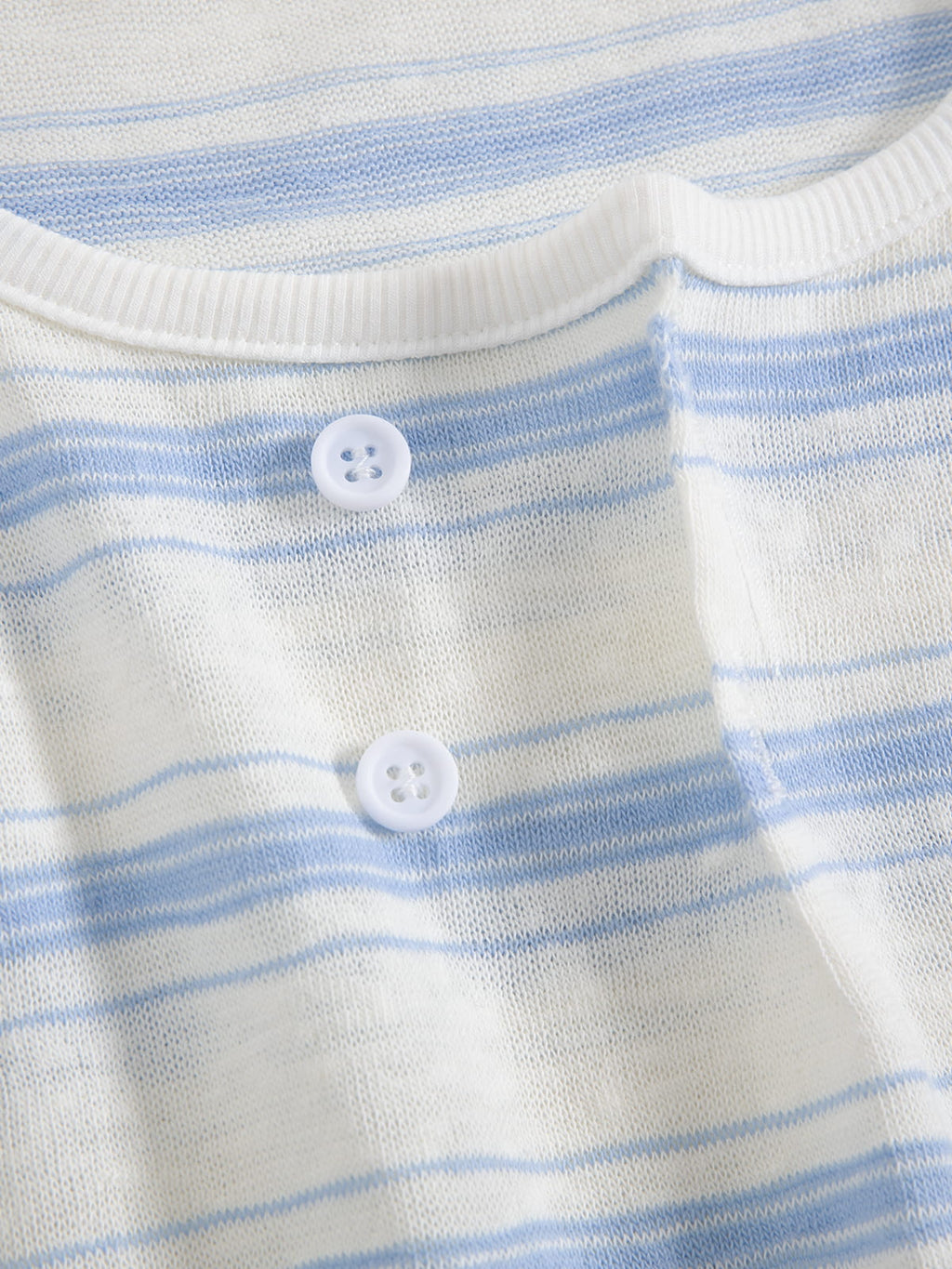 Aelfric Eden Striped Henley Long Sleeve Tee