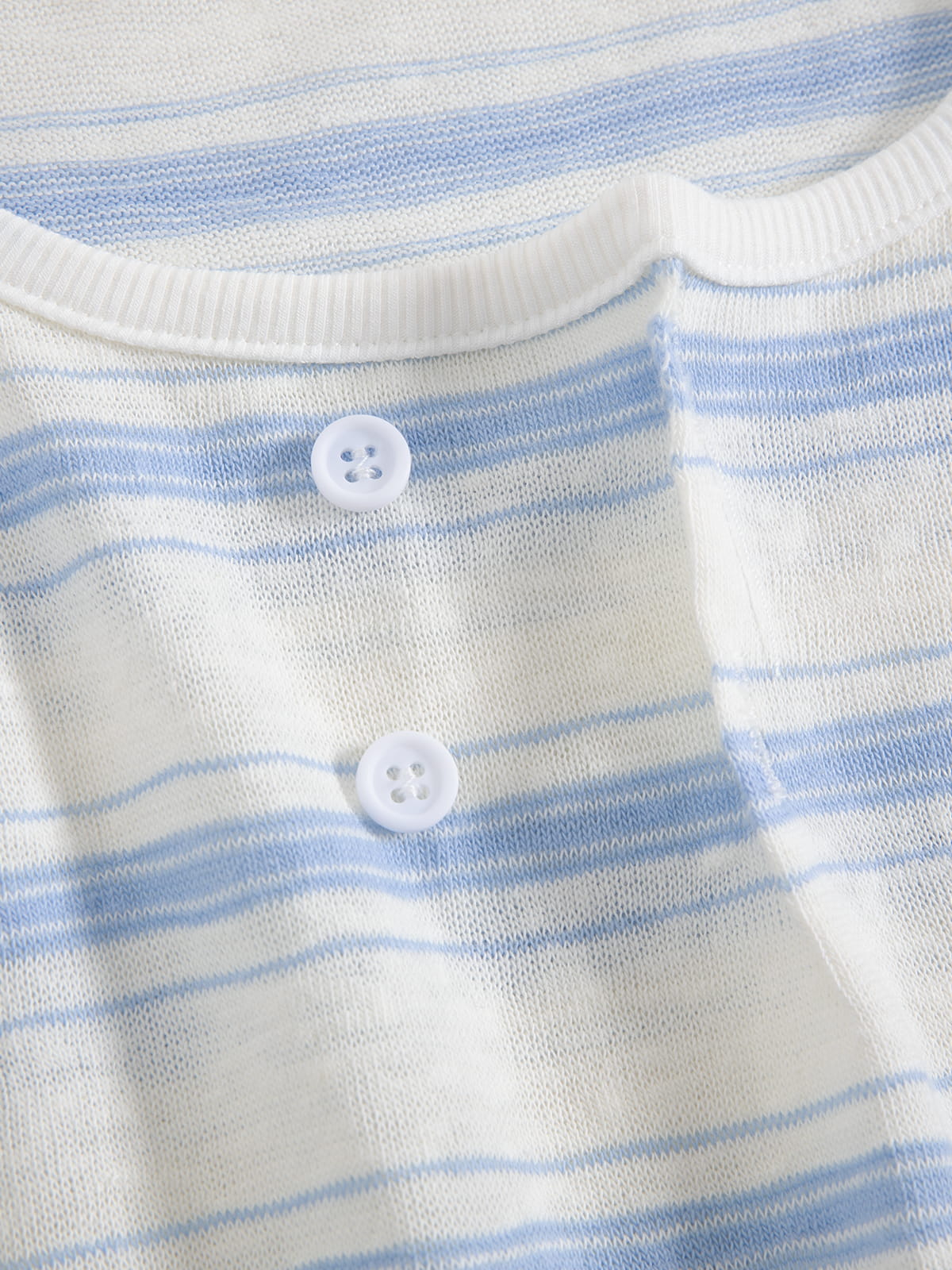 Aelfric Eden Striped Henley Long Sleeve Tee