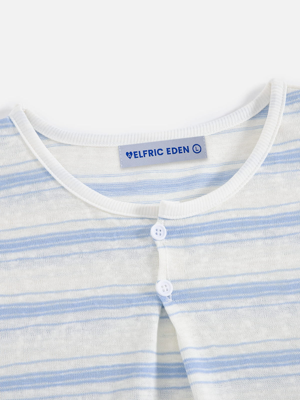 Aelfric Eden Striped Henley Long Sleeve Tee