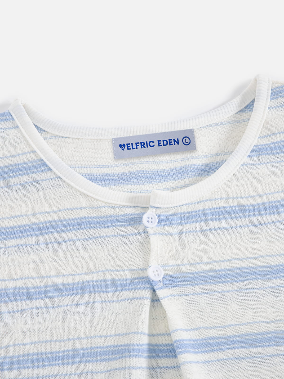 Aelfric Eden Striped Henley Long Sleeve Tee