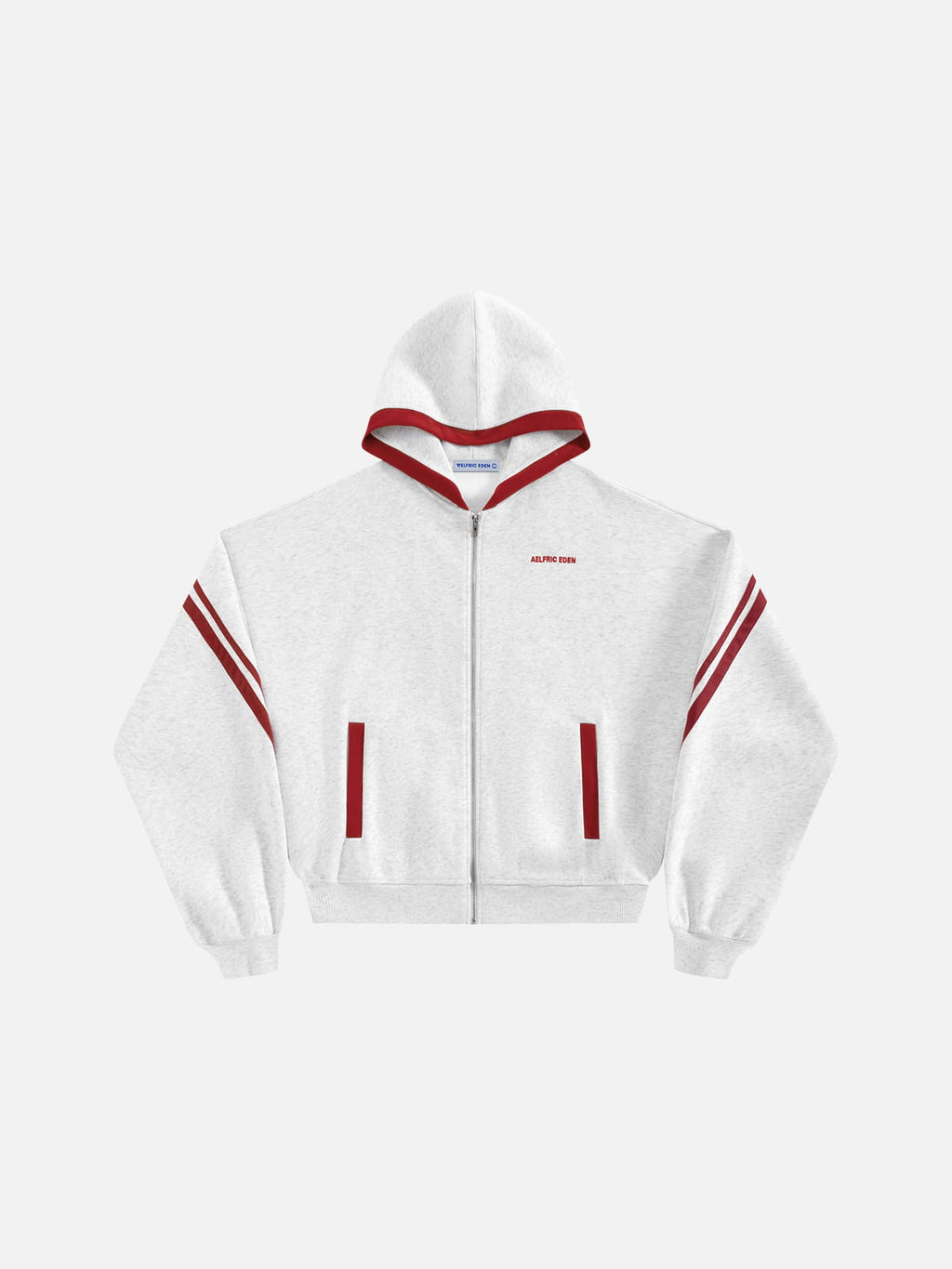 Aelfric Eden Boxy Contrast Stripe Zip Up Hoodie