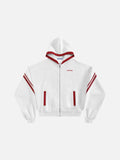 Aelfric Eden Boxy Contrast Stripe Zip Up Hoodie