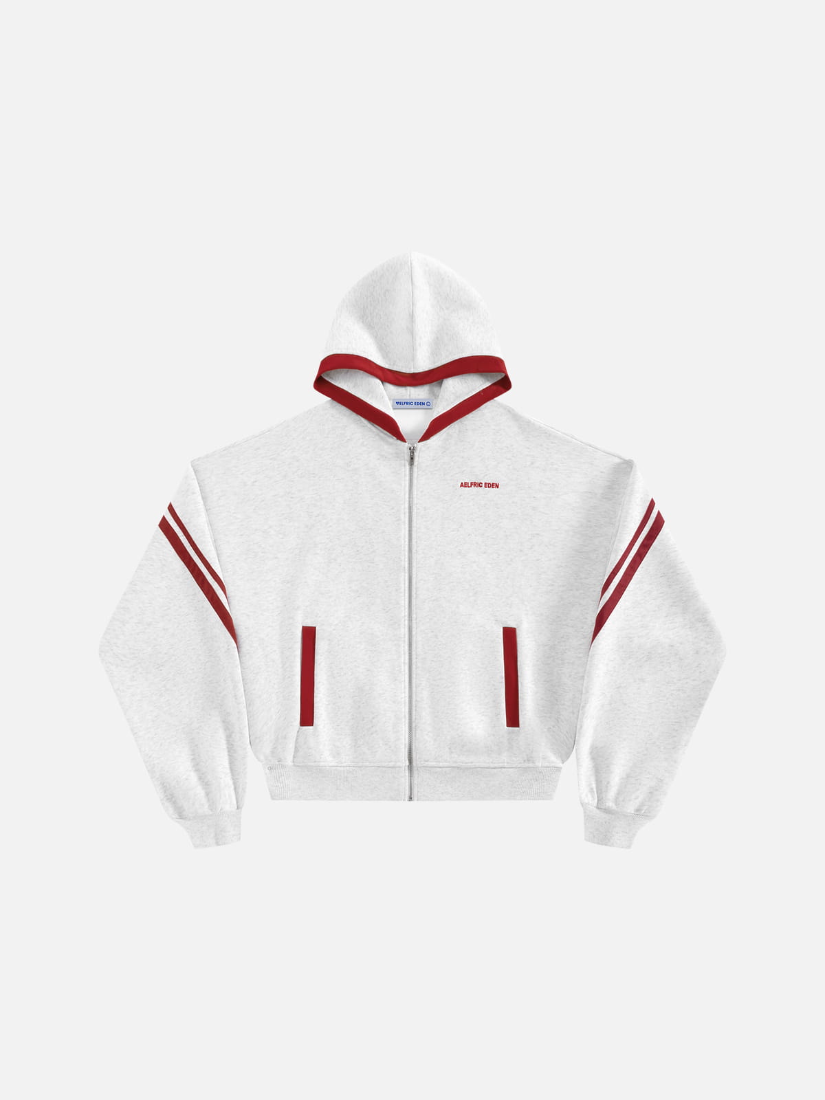 Aelfric Eden Boxy Contrast Stripe Zip Up Hoodie
