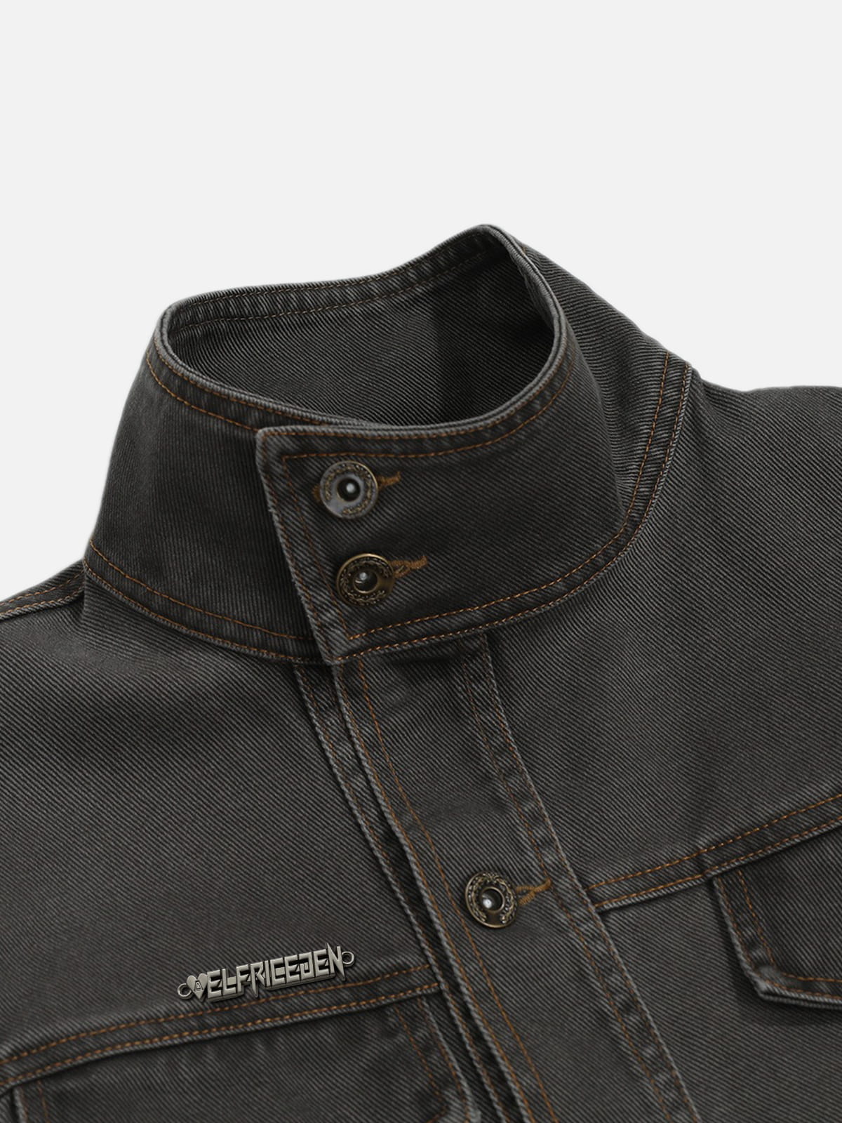 Aelfric Eden Stand Collar Denim Jacket