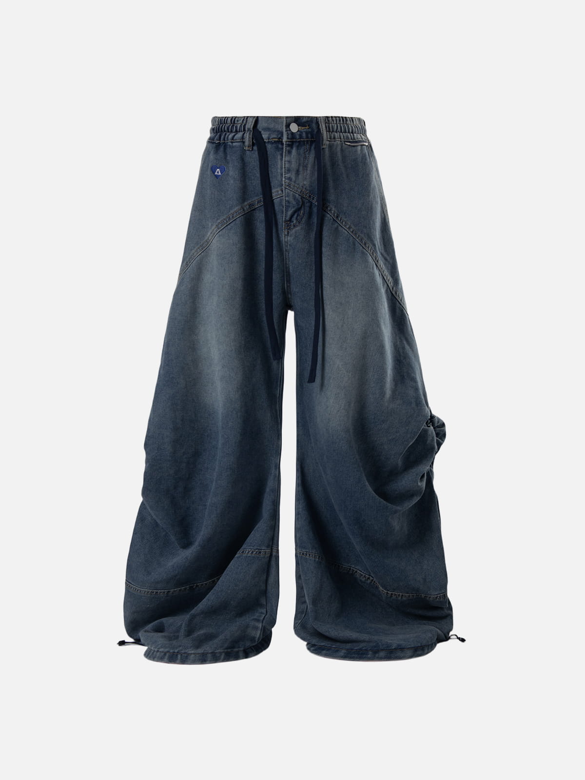 Aelfric Eden Detachable Plaid Layer Baggy Jeans