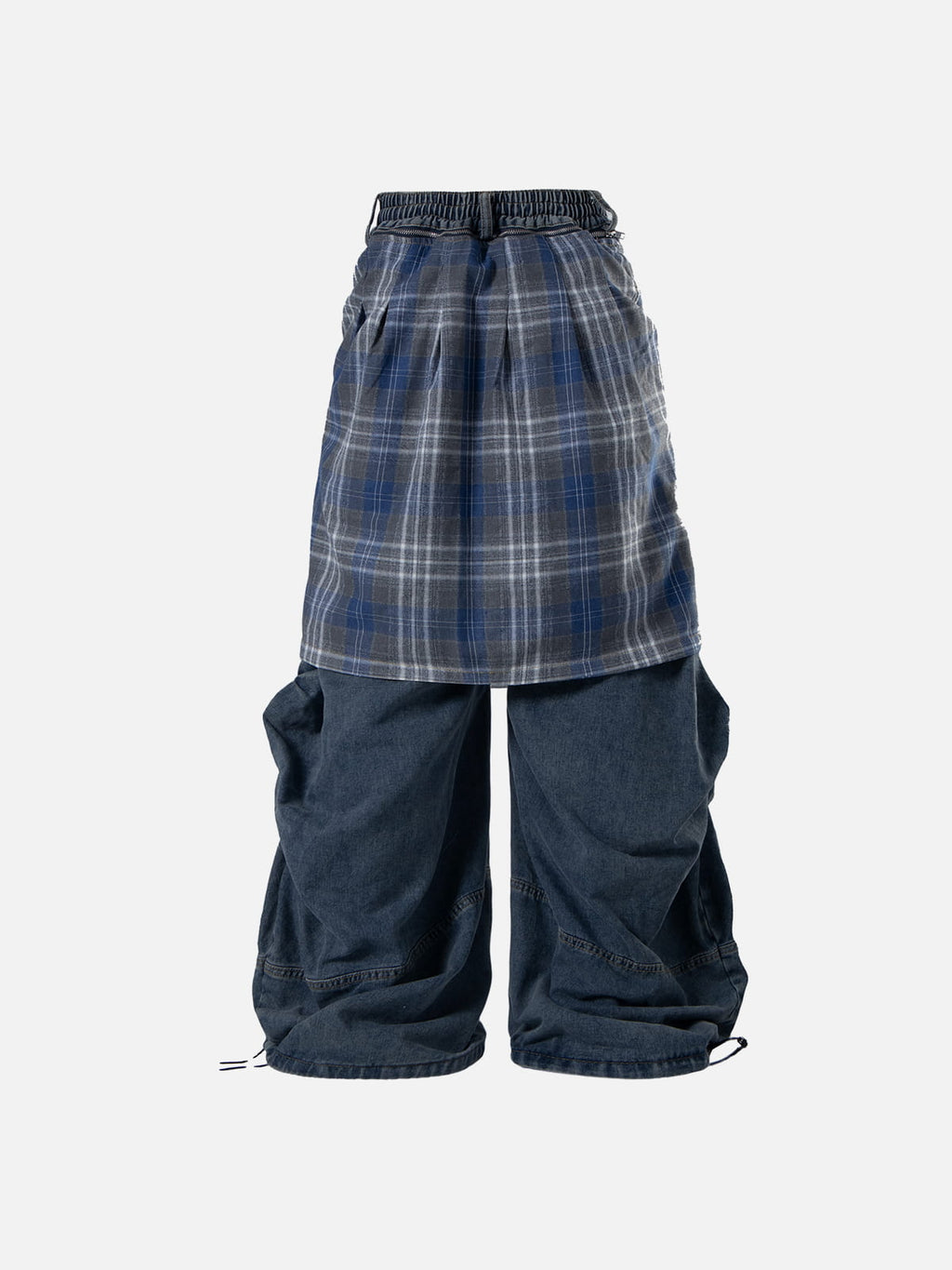 Aelfric Eden Detachable Plaid Layer Baggy Jeans