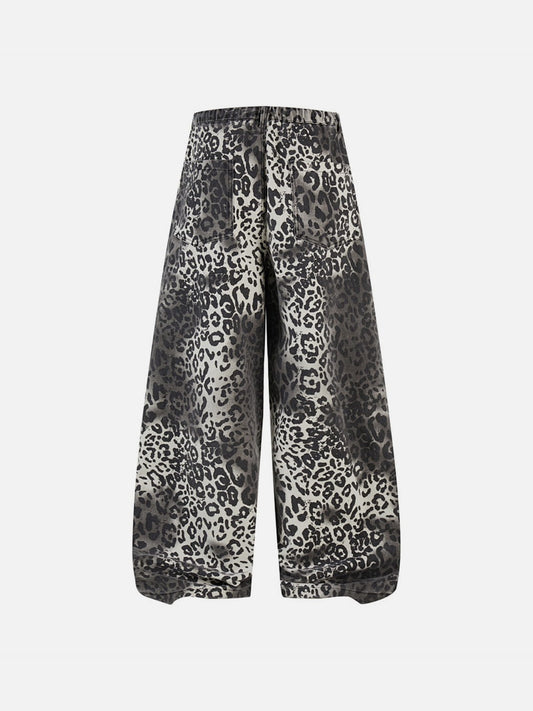 Aelfric Eden Leopard Baggy Barrel Jeans