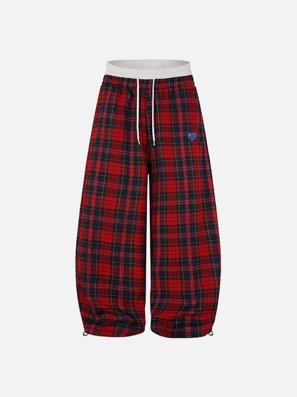 Aelfric Eden Double Waist Plaid Baggy Sweatpants