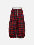Aelfric Eden Double Waist Plaid Baggy Sweatpants
