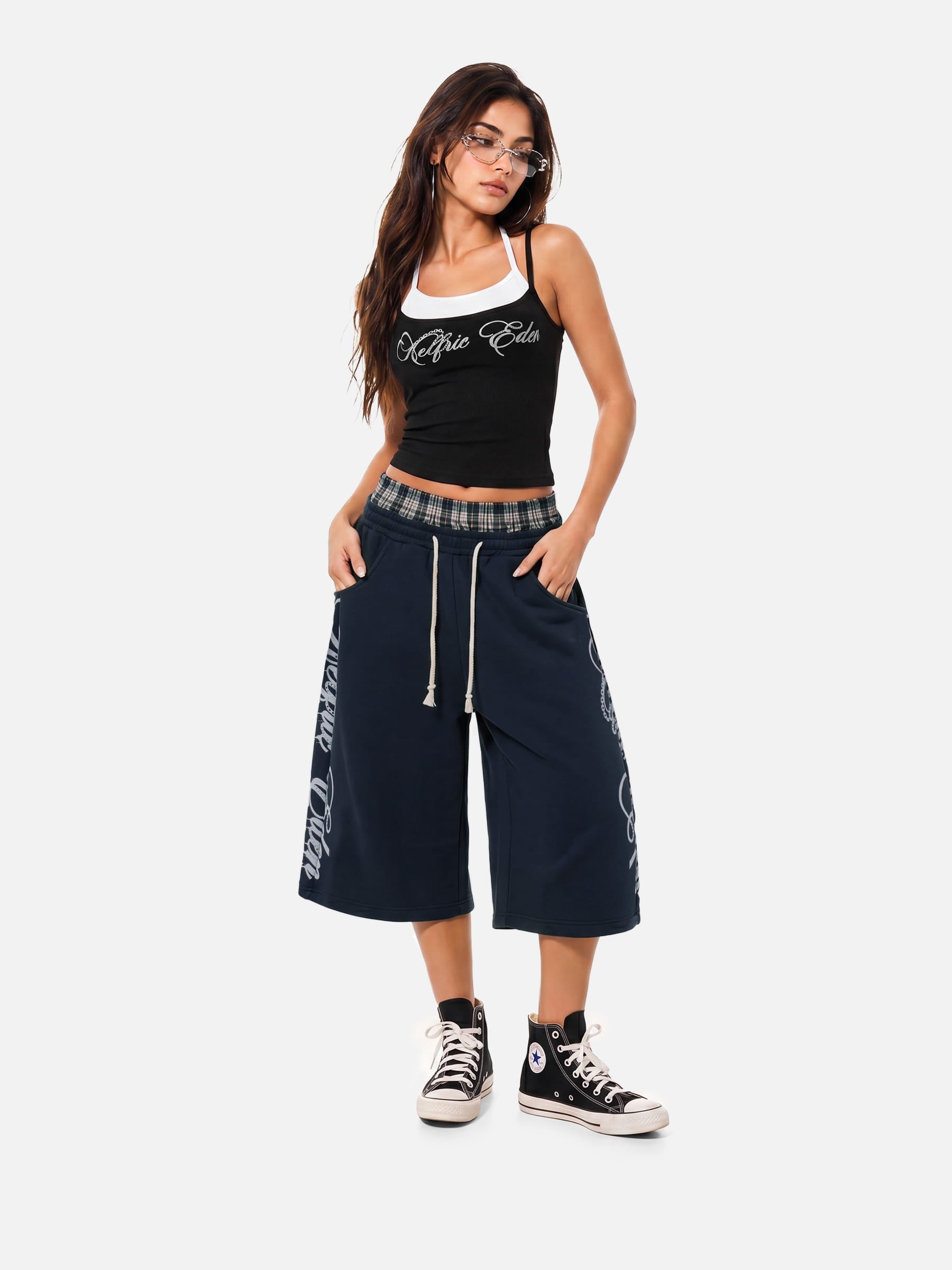 Aelfric Eden Double Waist Script Longline Shorts